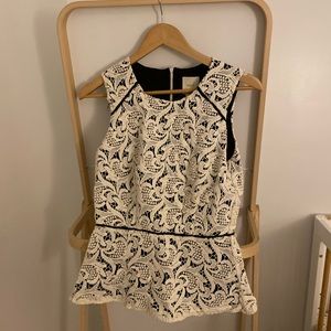 Anthropologie Maeve white lace top